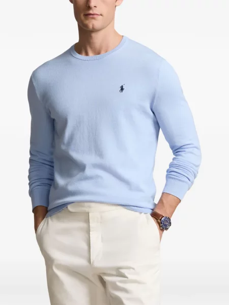Matlasat tricou polo Polo Ralph Lauren cu decolteu rotund cu autograf roșu