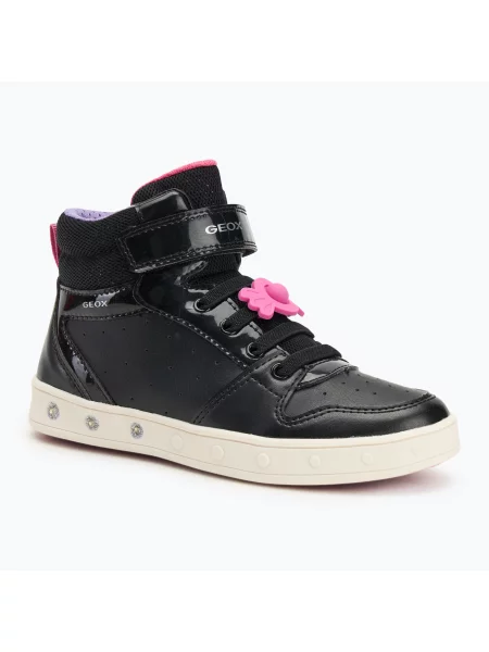 Buty dziecięce Geox Skylin black/fuchsia czarne