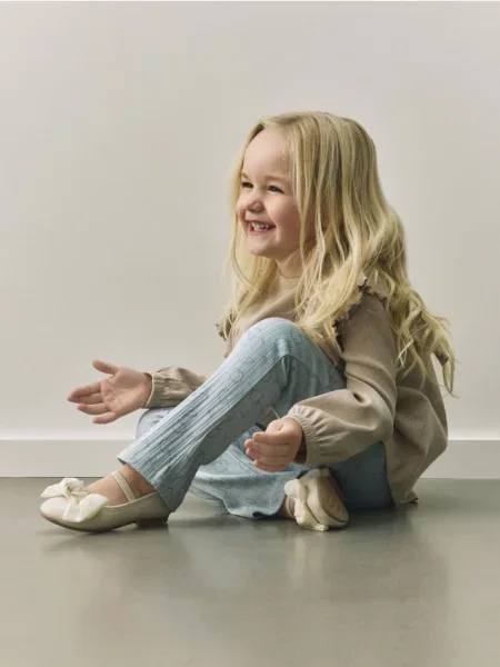 Reserved Ребристі легінси блідо-блакитний блакитні