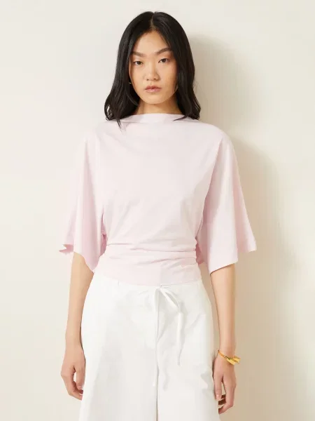 Jacquemus Tričko Le T-Shirt Moisson světle růžová
