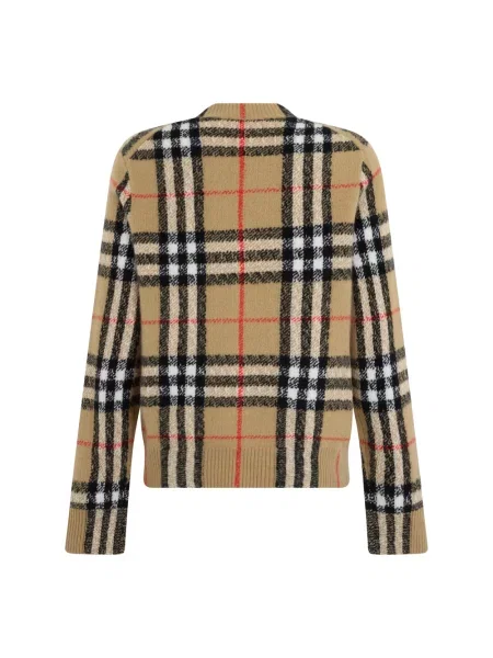 Kardigan Burberry w kratę beżowy