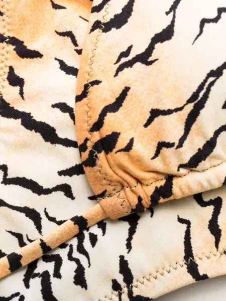 Bikini Reina Olga z nadrukiem w tygrysie prążki pomarańczowy