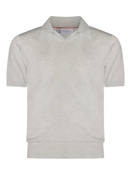 Krátké tričko Brunello Cucinelli šedé