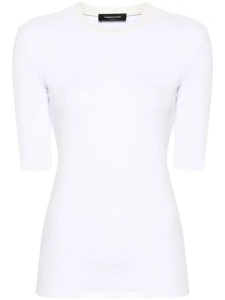 Tricou Fabiana Filippi din jerseu alb