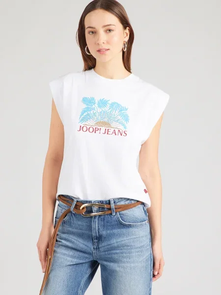 JOOP! Jeans Tricou Tosha albastru alb