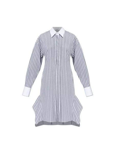 Sukienka Stella Mccartney w paski z paskiem niebieska