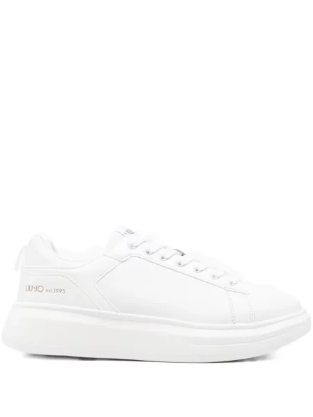 Sneakerși Liu Jo din piele cu platformă alb