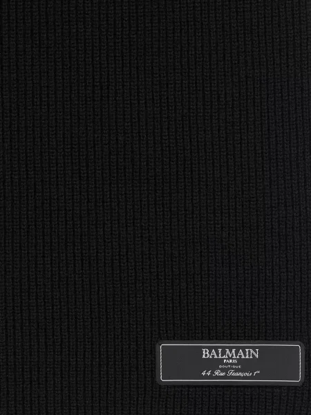 Fular Balmain de lână negru