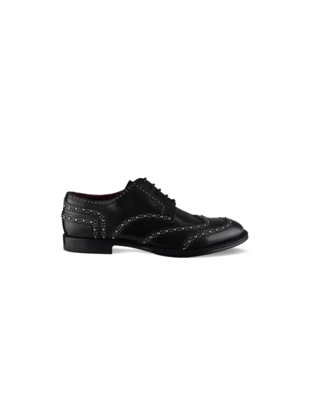 Derby Dolce And Gabbana skórzany czarny