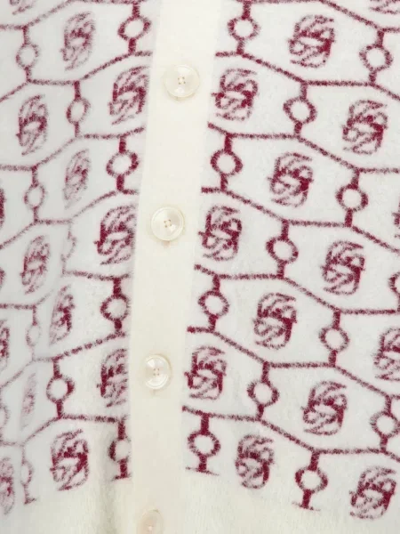 Jacquard kardigan Drôle De Monsieur bijela