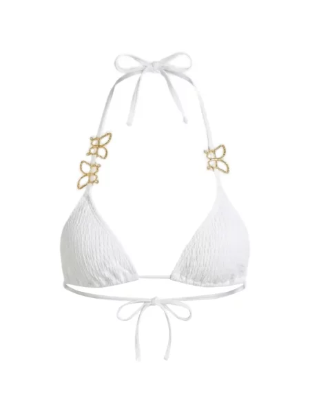 Топ Beach Bunny с апликация бяло