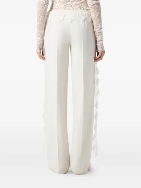 Pantaloni Blumarine din dantelă alb