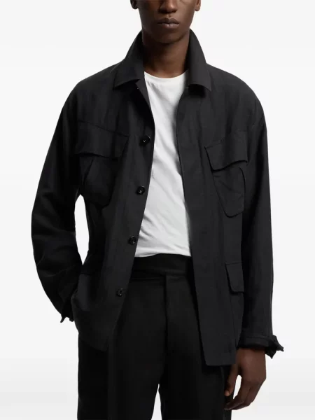 Πουκάμισο σακάκι Ralph Lauren Purple Label μαύρο