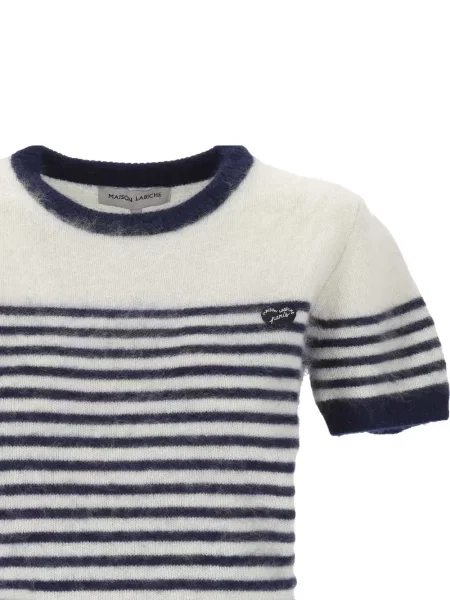 Pulover Maison Labiche cu dungi alb