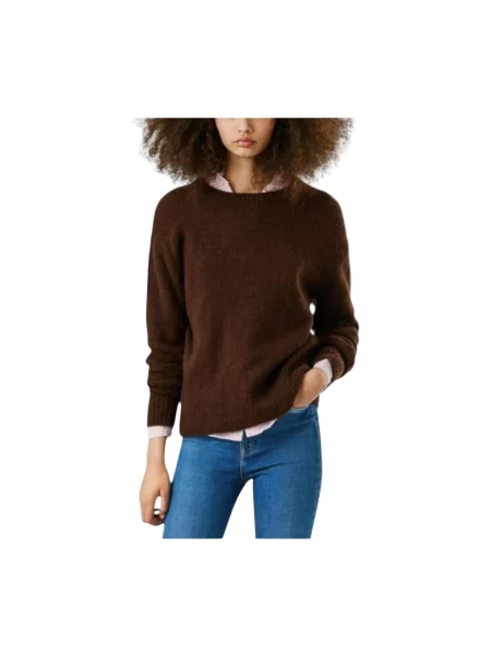 Sweter Pepe Jeans klasyczny brązowy