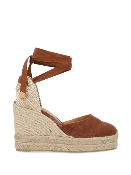 Cropp espadrile Castaner cu pană cu legături maro