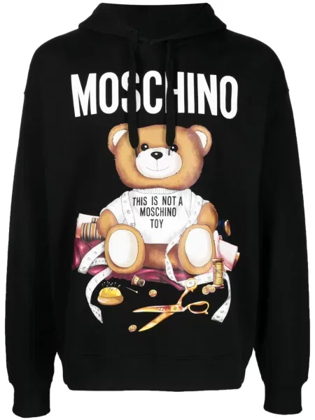 Hanorac cu glugă Moschino teddy negru