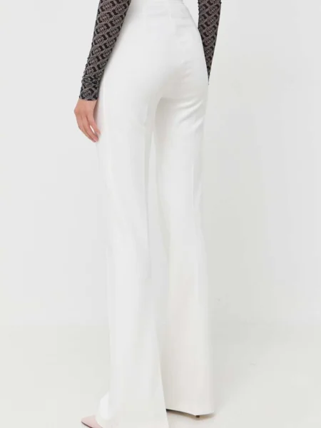 Kalhoty Pinko zvony high waist bílá