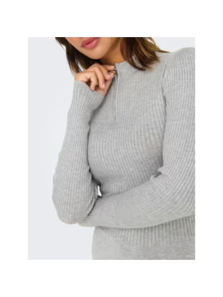 Sukienka z kołnierzem model ‘DEE’ Only szara