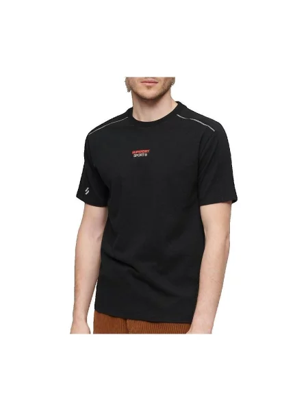 Tricou sport Superdry cu autograf negru