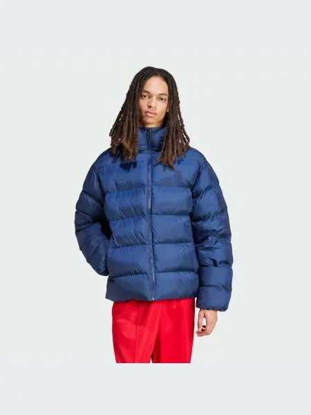Пуховик adidas перероблений синій