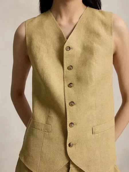 Polo Ralph Lauren лляний однобортний жилет DELAVE LINEN-WVN-BLAZER/SPORT COAT