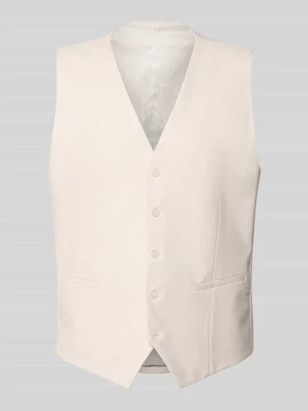 Kamizelka w kroju regular fit z dodatkiem Hechter Paris biała