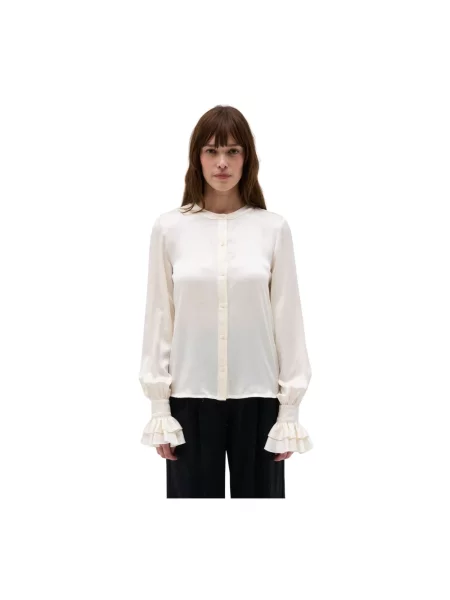 Jedwabna bluzka Dnm Pure biała