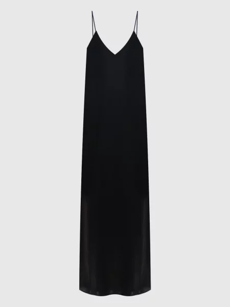 Сукня міді із шовку Lisa Yang чорна