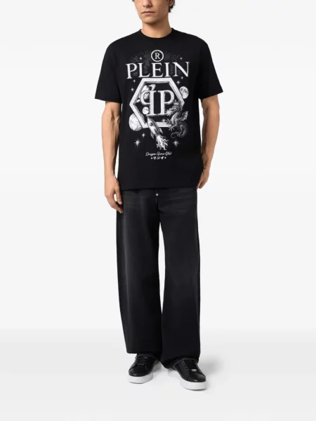 Tricou Philipp Plein cu imagine negru