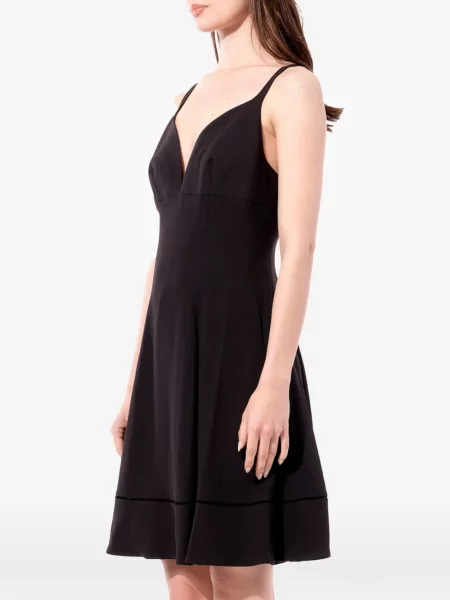 Αμάνικη μίνι φόρεμα Balenciaga με λαιμόκοψη v μαύρο