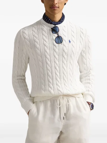 Tricou polo Polo Ralph Lauren cu glugă cu blană cu broderie roșu