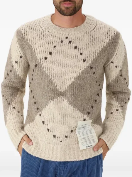 Pulover Ballantyne cu model argyle chunky