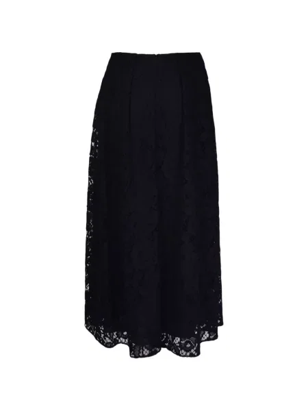 Fustă midi Elie Saab cu model floral negru