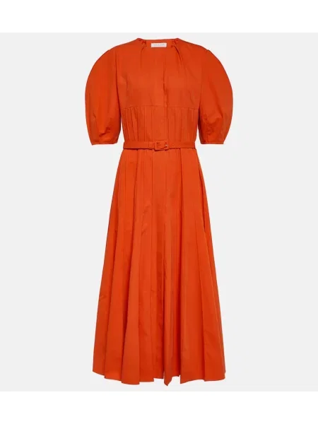Rochie midi Gabriela Hearst până la genunchi de costum portocaliu