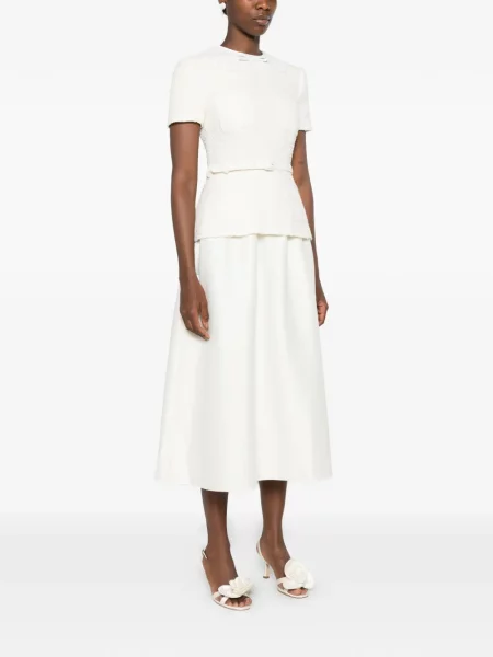 Cu centură rochie midi Self-portrait tricotate