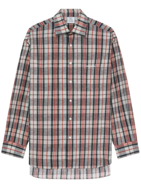 Kostkovaná košile Vetements černá