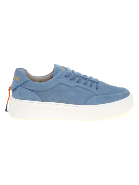 Sneakersy Barracuda skórzane wsuwane niebieskie
