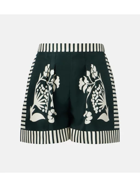 Jedwabne szorty Eres z nadrukiem czarne