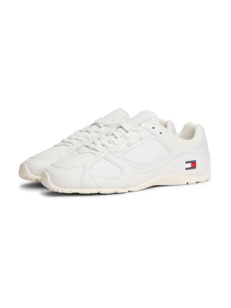 Sneakerși Tommy Jeans din piele alb