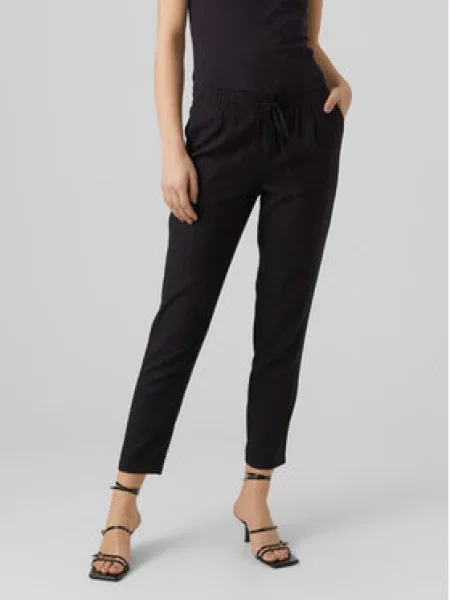 Vero Moda Штани з тканини чорний