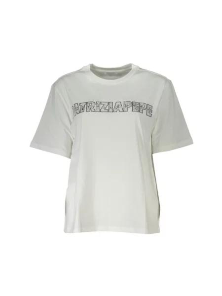 Koszulka Patrizia Pepe z krótkim rękawem biała