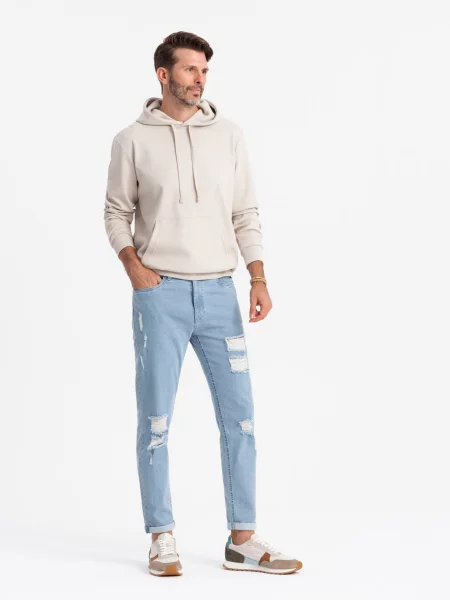Nohavice Ombre Clothing modrá