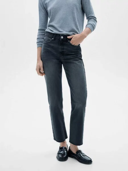 Прямі джинси MANGO чорний