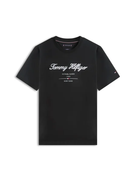 TOMMY HILFIGER Tricou / alb negru