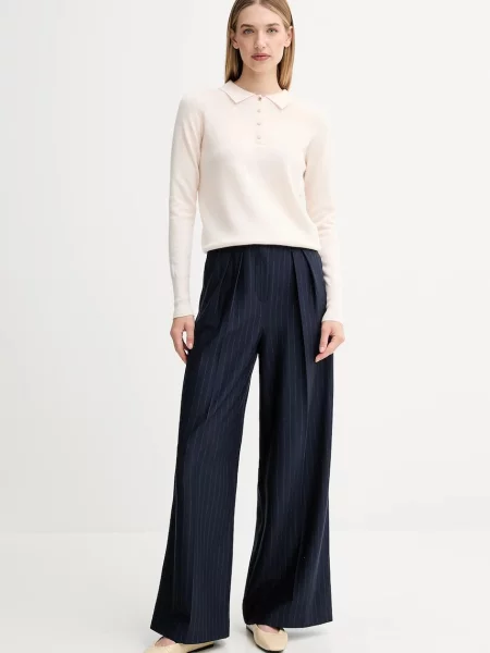 MM spodnie GELA szerokie high waist granatowy