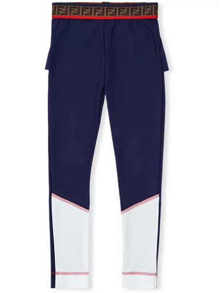 Legginsy dziecięce Fendi niebieskie