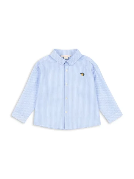 Konges Sløjd Dětská košile WES SHIRT GOTS modrá