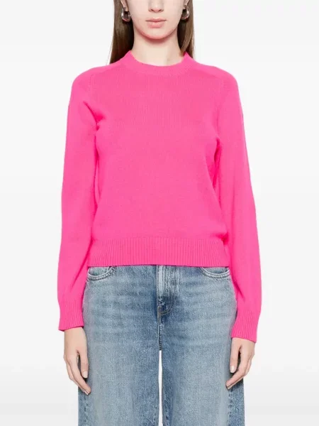 Sweter From Future z okrągłym dekoltem różowy