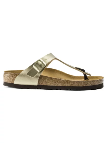 Birkenstock Gizeh BS Gold Regular Fit Unisex Sandały Birkenstock Żółty Size: beżowe